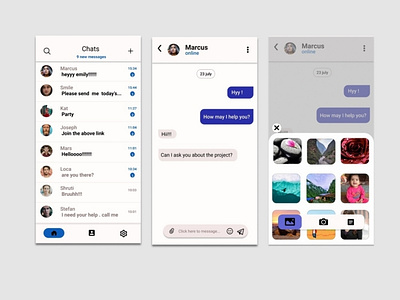Chat Application ui uidesign
