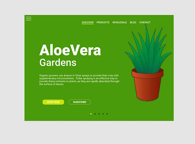 Aloevera gardens design ui