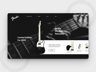 Fender Site Redesign design ui ui design uiux uiuxdesign ux web web design webdesign website design