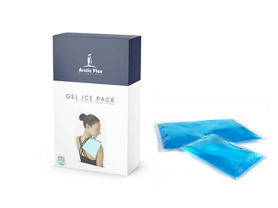 Gel Ice Pack Packaging Box Mockup gel icepack mockup