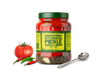 Premium Pickle Jar Packaging Mockup jar mockup pickle