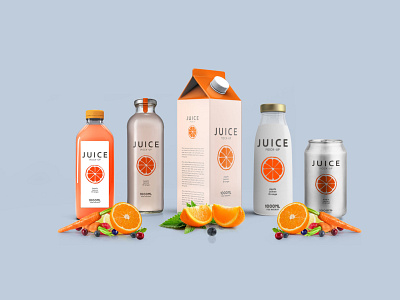 Complete Juice Packaging Label Mockup juice mockup
