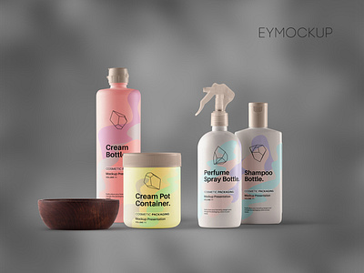 Cosmetic Bottles Packaging Mockup