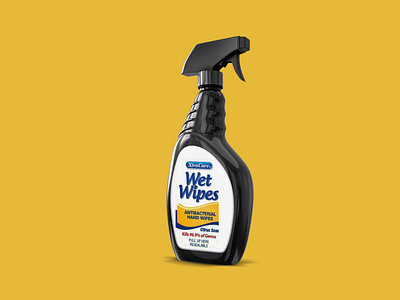 Black Plastic Cleaning Spray Mockup