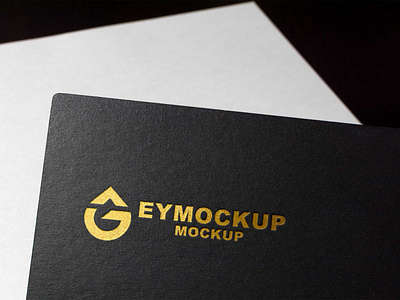 New Paper Luxury Golden Logo Mockup branding business design icon logo mockup ui ux vector web