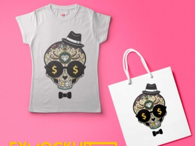 T-Shirt Bag Mockup Template bag best business cool illustration latest mockup new premium psd tshirt
