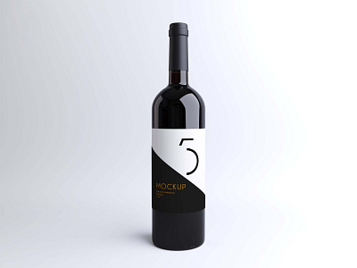 Premium Wine Bottle Design Mockup best bottle branding business cool design illustration mockup premium wine