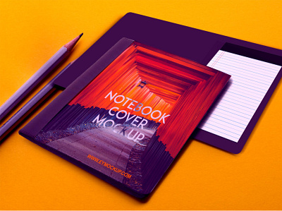 Notebook Cover Mockup Set branding business cover design illustration logo mockup notebook set typography vector