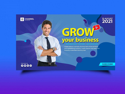 Business Startup Banner Mockup