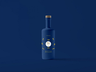 Free Blue Bottle Mockup blue bottle branding business design free illustration logo mockup ui ux vector