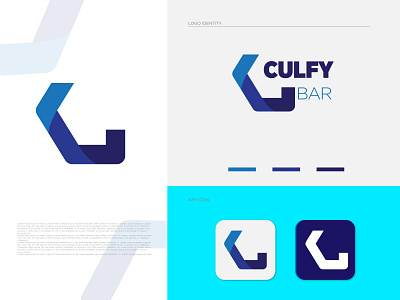 Culfy Bar logo design brand identity branding design flat illustration illustrator logo logo design logo designer logo mark logo trends 2021 softwore logo ui