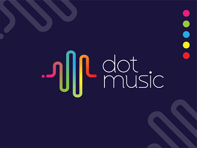 Dot Music logo design brand identity branding flat logo logo design logo designer logo idea logo mark logo trends 2021 minimal modern logo