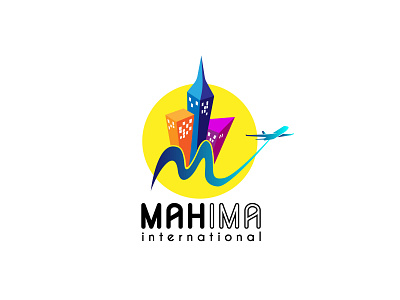 MAHIMA INTERNATIONAL logo design brand identity branding flat logo logo design logo designer logo idea logo mark minimal logo modern logo travel logo