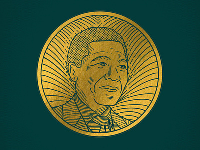 Nelson Mandela design engraving etching graphic icon illustration ipadpro mandela photoshop procreate