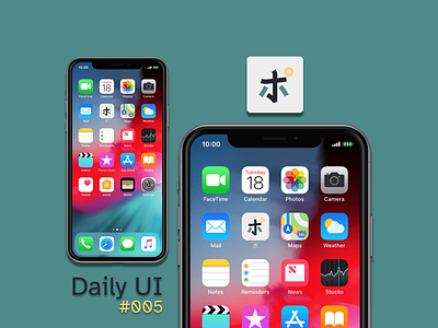 Daily UI - #005: App Icon app apple daily ui 005 dailyui dailyuichallenge design flat graphic design icon icon design iphone iphone x japan japanese style minimal ui ポ
