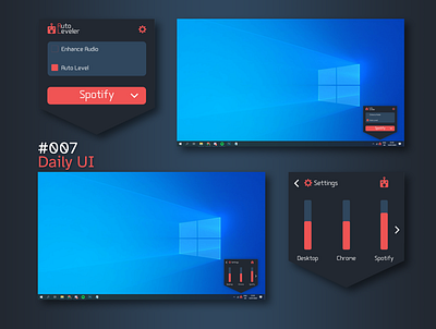 Daily UI - #007: Settings 007 7 audio daily ui 007 dailyui dailyuichallenge design desktop desktop app flat graphic design illustration minimal pc settings settings ui software software design ui windows