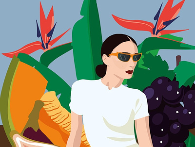 Organic - Camila Pinheiro fashion illustration nature tropical