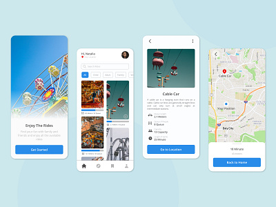 Theme Park Application mobileapp themepark themeparkapp ui uidesign uiux uiuxdesign uiuxthemepark ux uxdesign