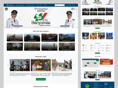 Banyumas district government website redesign figma government governmentwebsite landingpage redesign redesign website ui uiwebsite ux website