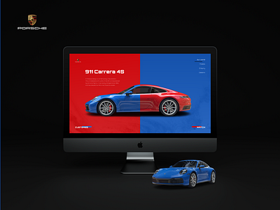 Website | Porsche design landing porsche sport cars ui