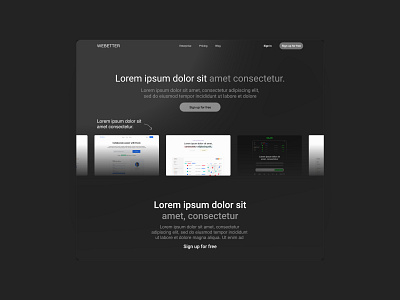 Webetter Design landingpage
