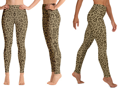 Brown cheetah print leggings