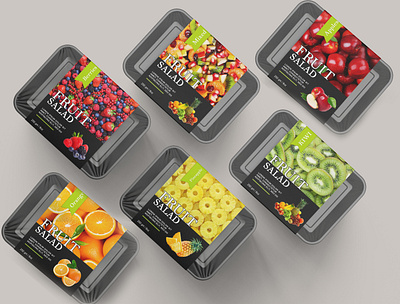 Fruit Tray Bundle Package design - (pack of 6) food food industry foodtray graphic design label labeldesign package packagedesign packagingdesign