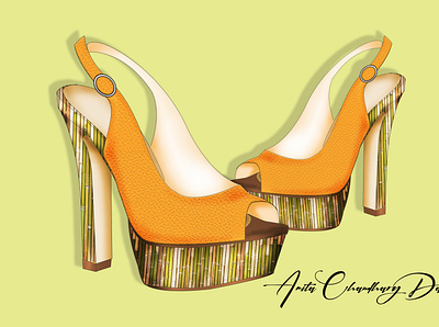 Bamboo Heels Design footwear design graphic design heels heels design