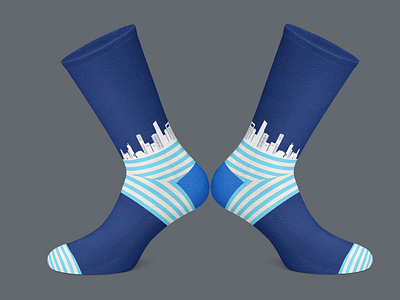 Monterrey Skyline socks Design