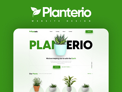 Planterio Website Design branding graphic design logo ui