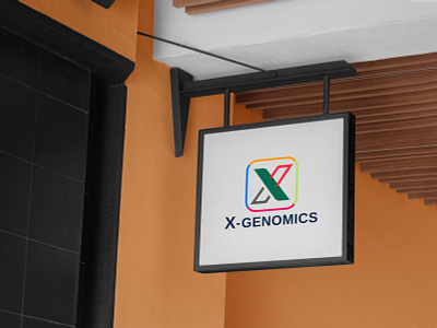 X-GENOMICS COMPANY LOGO biotech logo brand branding company logo design graphic design illustrator logo logo abstract logo design logo with x modern logo wordmark logo