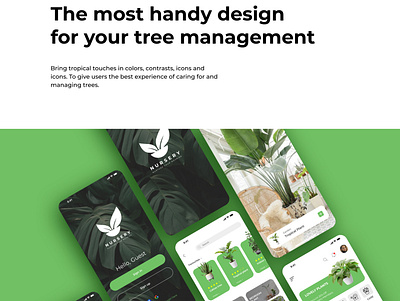 Nursery Plant app branding design minimal typography ui uidesign uiux vector web