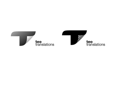 Teo Translations black and white logo translation