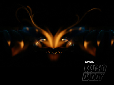 Macho Daddy_Devil_Man album art design fire logo macho daddy scary