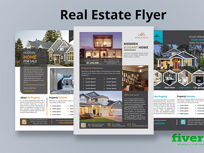 Real Estate Flyer design flyer graphic design illustration web banner