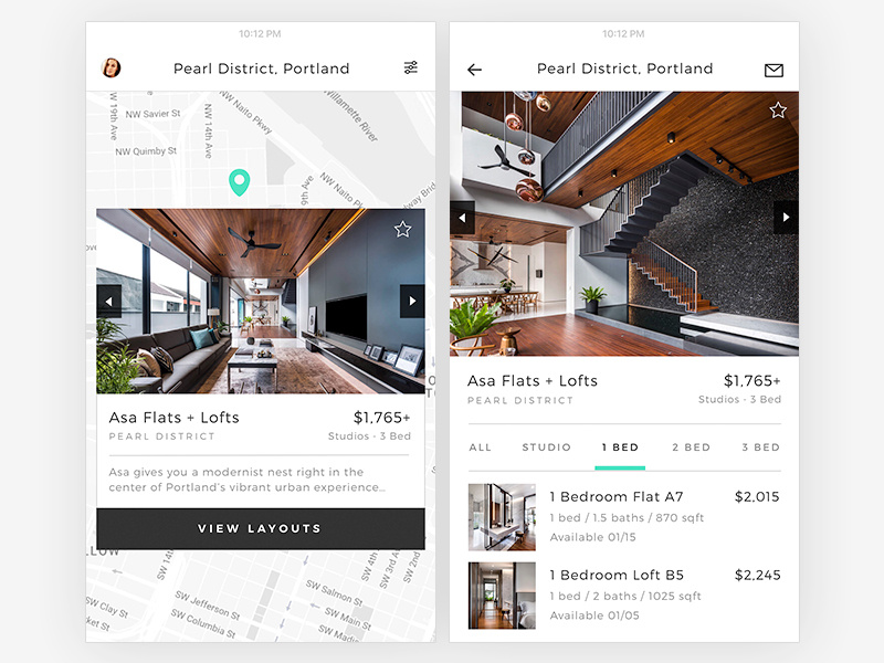 Housing Search App Concept by Corey Michaud on Dribbble