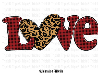 Love Buffalo Plaid Valentine’s Sublimation Designs cupid