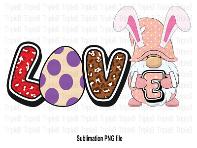 Gnome Love Easter Eggs Sublimation my peeps my peeps