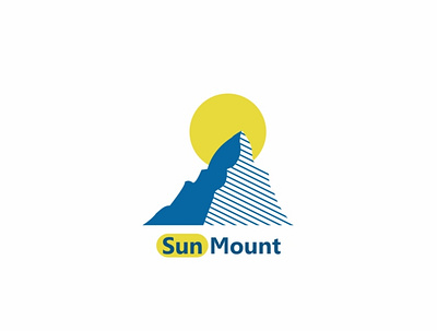 SUN-MOUNT branding design logo modern vector