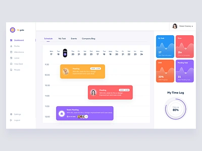 Hrms Dashboard branding creative dashboard dashboard template dashboard ui design designs homepage hr hr software hrms illustration schedule typogaphy ui ui ux ui design ux web design website design