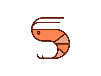 Shrimp icon graphic design icon icon design icons illustrator minimal ocean ui ux vector