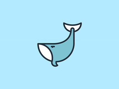Whale icon graphic design icon icon design icons illustrator minimal ocean ui ux vector