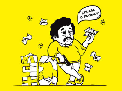 Pablo Escobar cartel cocaine colombia illustration narcos netflix pablo pablo escobar