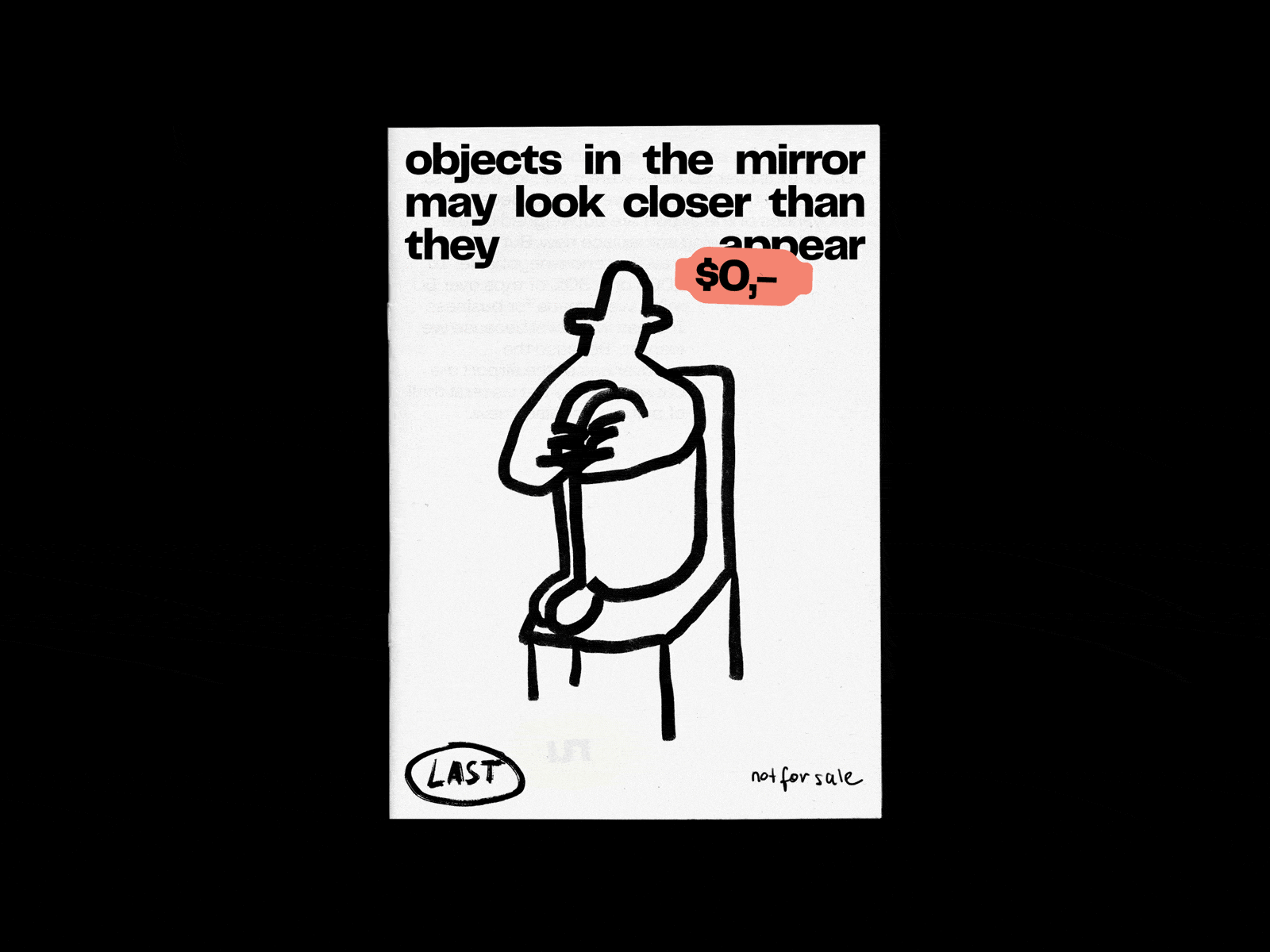 Objects in the mirror look closer than they appear animation digital illustration doodle illustration raw zine