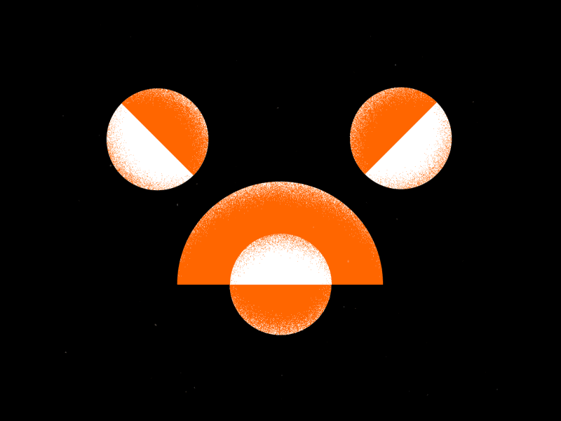 Spooky 🤡 loop noise texture animation motion cj orange evil eye circle mixedpartsbrief halloween spooky