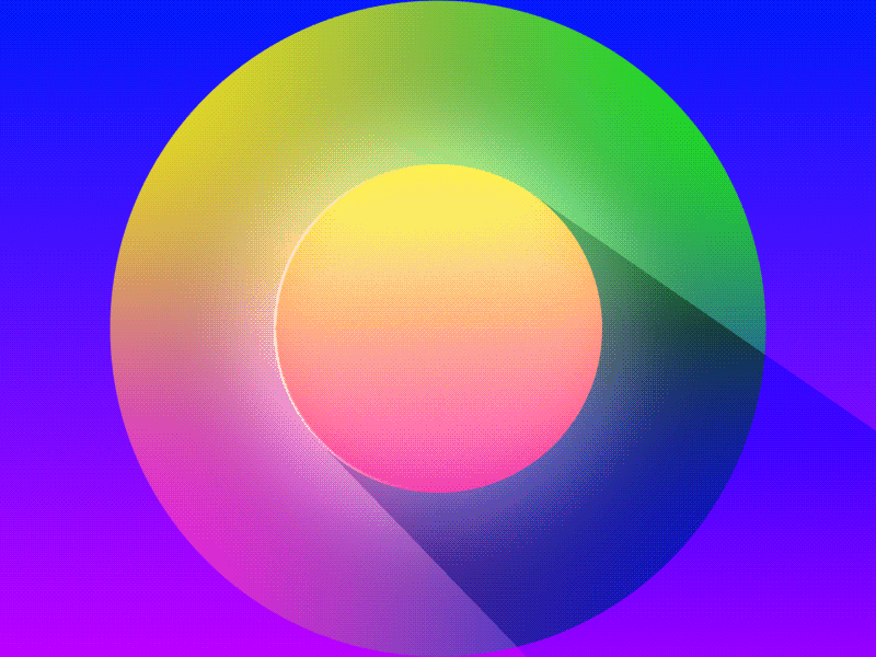 62 🥭 4 circle corners design gradient loop mango motion rainbow shadow split