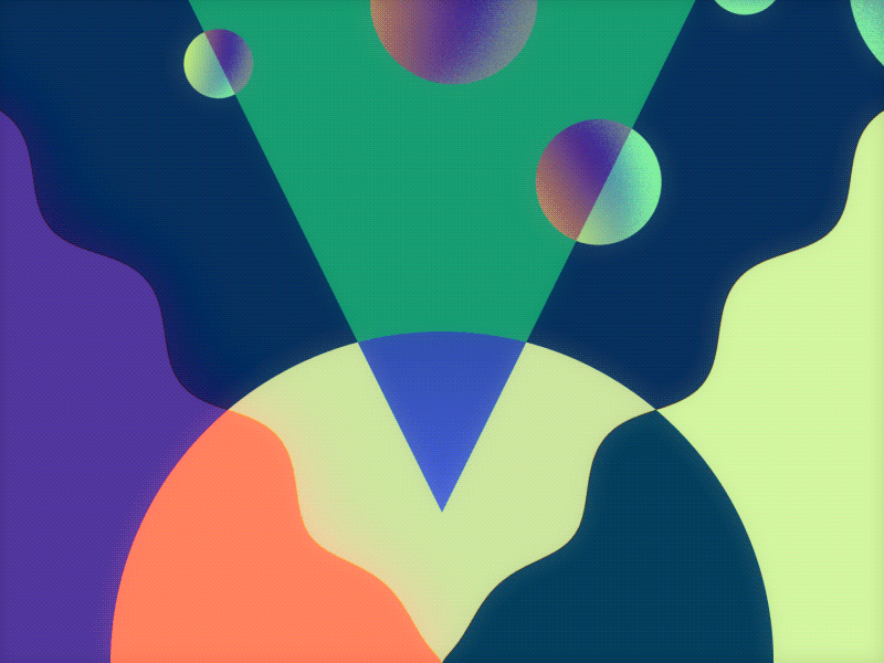 64 🍏🍇🍉🍌 animation bubbles challange circle design gradient grain motion triangle wavey