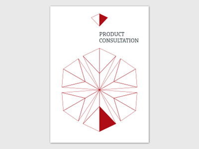 Abstract Geometric Marketing Postcard abstract geometric marketing minimal postcard print red