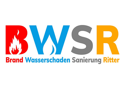 BWSR (Brand Wasserschaden Saniierung Ritter) branding branding and identity buisnesslogo corporate identity design graphicdesign logo