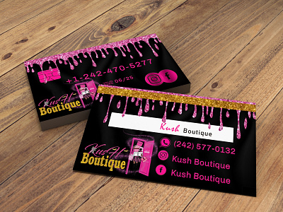 Kush Boutique (Business Card ) branding branding and identity buisnesslogo business card design business cards corporate identity